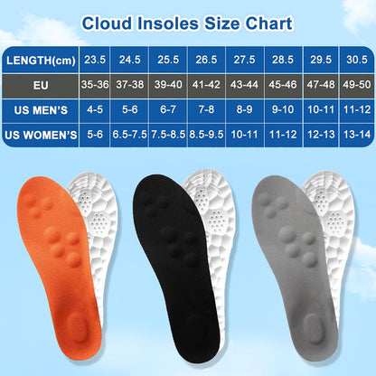 2 Pairs Steppers Massage Insoles for Men Women Unisex, Enhanced Arch Support & Cushioned Comfort, Fits All Shoe Types