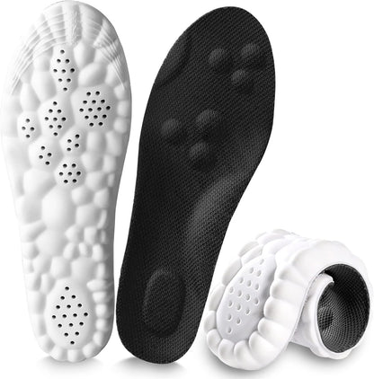 2 Pairs Steppers Massage Insoles for Men Women Unisex, Enhanced Arch Support & Cushioned Comfort, Fits All Shoe Types